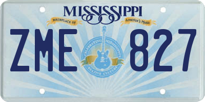 MS license plate ZME827