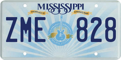 MS license plate ZME828