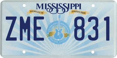MS license plate ZME831