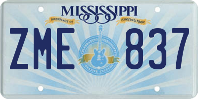 MS license plate ZME837