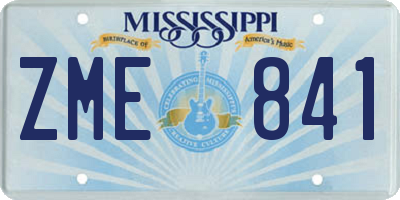 MS license plate ZME841