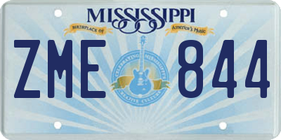 MS license plate ZME844
