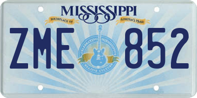 MS license plate ZME852