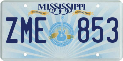 MS license plate ZME853