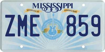 MS license plate ZME859