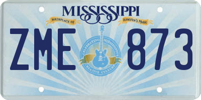 MS license plate ZME873