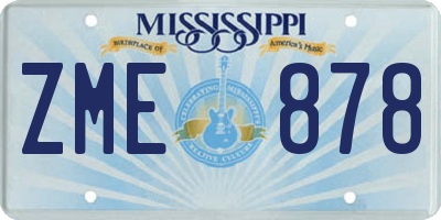 MS license plate ZME878