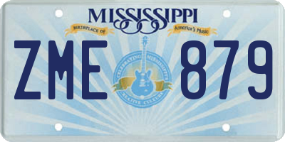 MS license plate ZME879