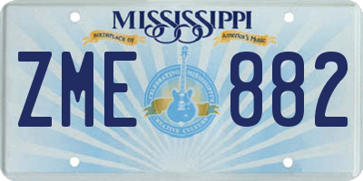 MS license plate ZME882