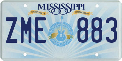 MS license plate ZME883