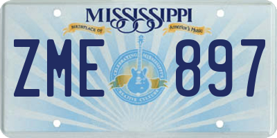 MS license plate ZME897