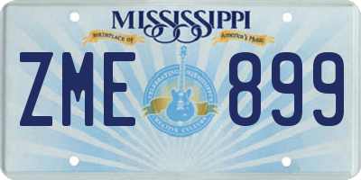 MS license plate ZME899