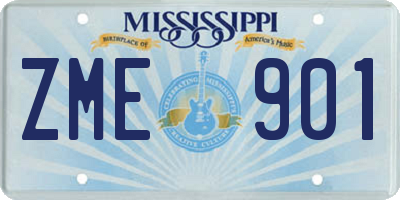 MS license plate ZME901
