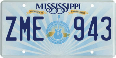 MS license plate ZME943
