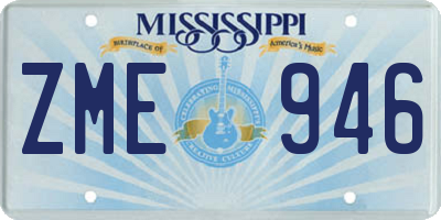 MS license plate ZME946