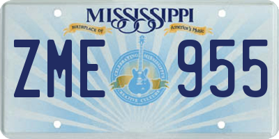 MS license plate ZME955