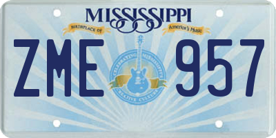 MS license plate ZME957
