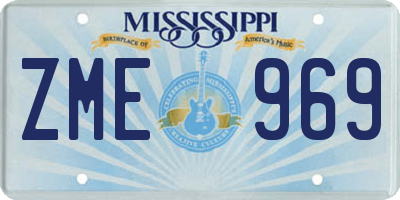 MS license plate ZME969