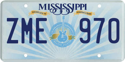 MS license plate ZME970