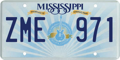 MS license plate ZME971