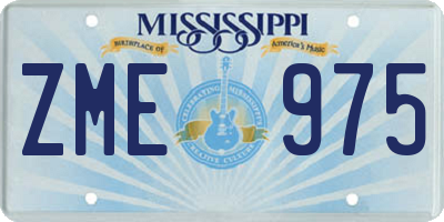 MS license plate ZME975