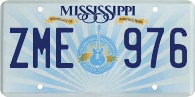 MS license plate ZME976
