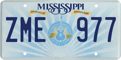 MS license plate ZME977