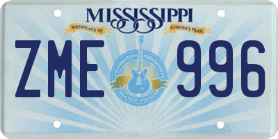 MS license plate ZME996