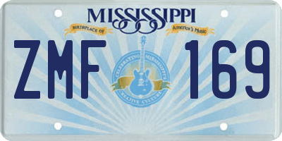 MS license plate ZMF169
