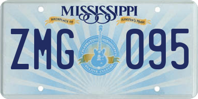 MS license plate ZMG095