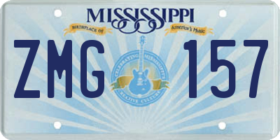 MS license plate ZMG157
