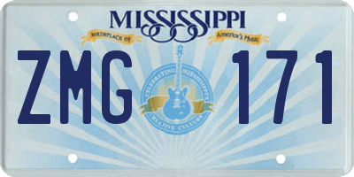 MS license plate ZMG171