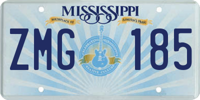 MS license plate ZMG185