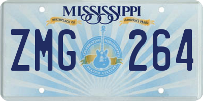MS license plate ZMG264