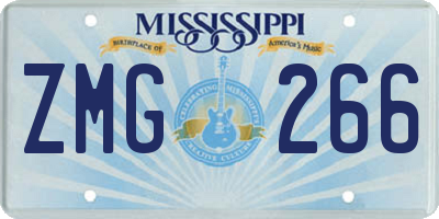 MS license plate ZMG266
