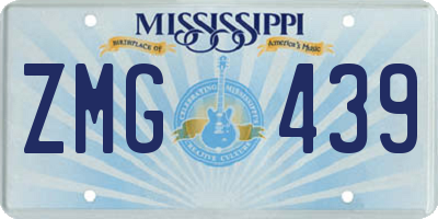 MS license plate ZMG439