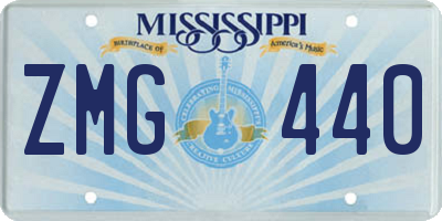 MS license plate ZMG440