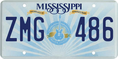 MS license plate ZMG486