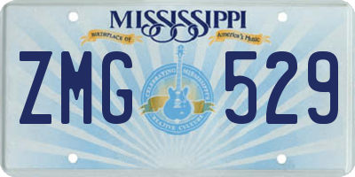 MS license plate ZMG529