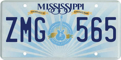 MS license plate ZMG565