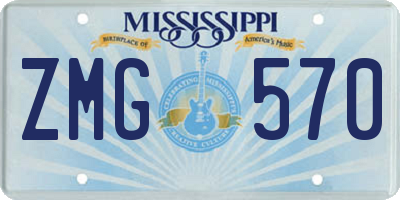 MS license plate ZMG570