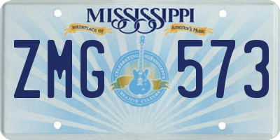 MS license plate ZMG573