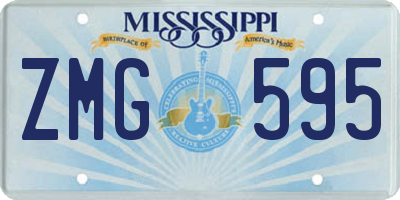 MS license plate ZMG595