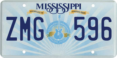 MS license plate ZMG596
