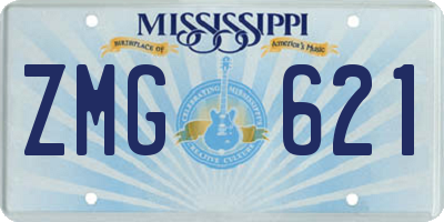 MS license plate ZMG621