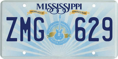 MS license plate ZMG629