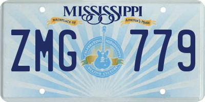 MS license plate ZMG779