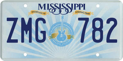 MS license plate ZMG782