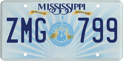 MS license plate ZMG799