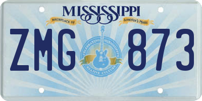 MS license plate ZMG873